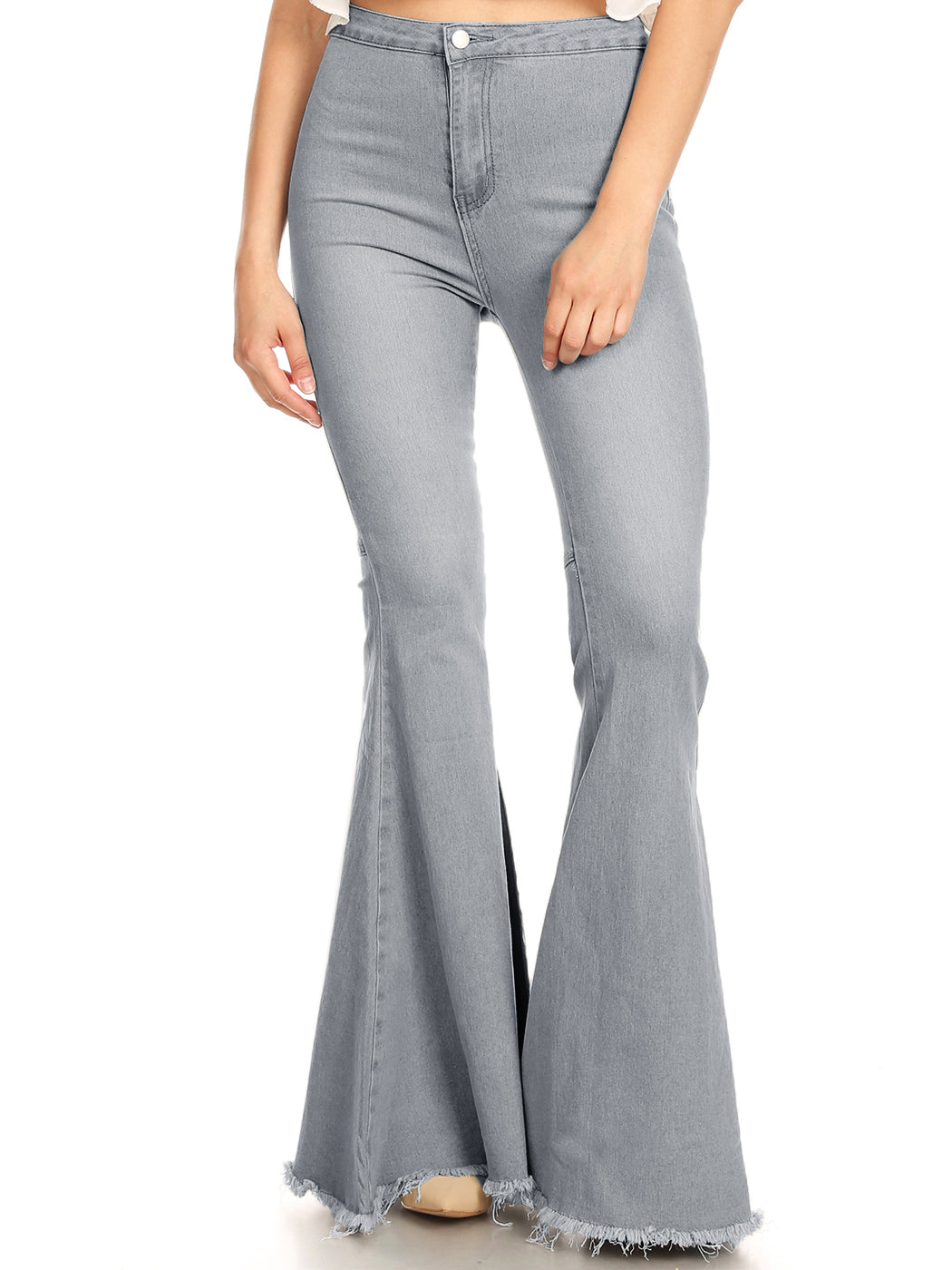 Bell Bottom High Waist Denim Jeans by Anna-Kaci