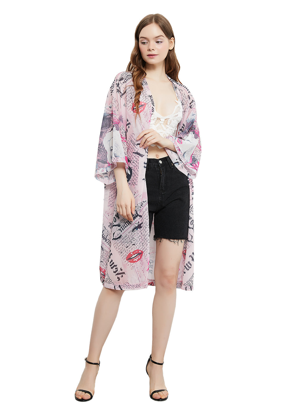 Women Marilyn Monroe Shirts Cardigan Long Open Stuff Kimonos by Anna-Kaci