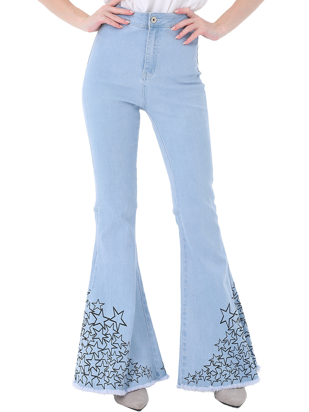 Bell Bottom High Waist Denim Jeans by Anna-Kaci