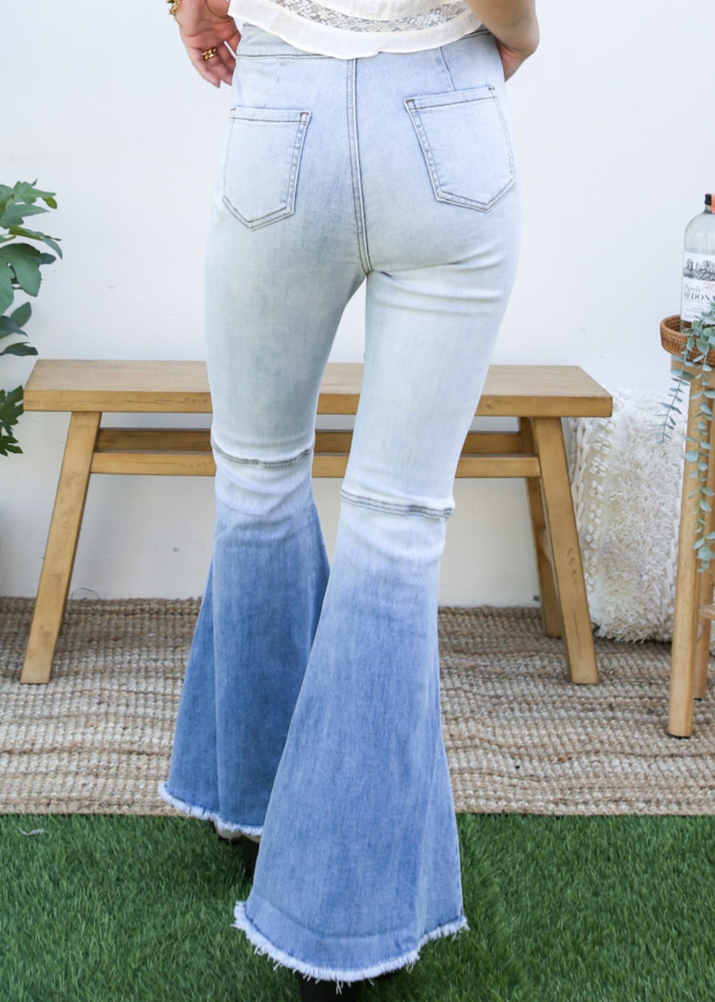 Bell Bottom High Waist Denim Jeans by Anna-Kaci