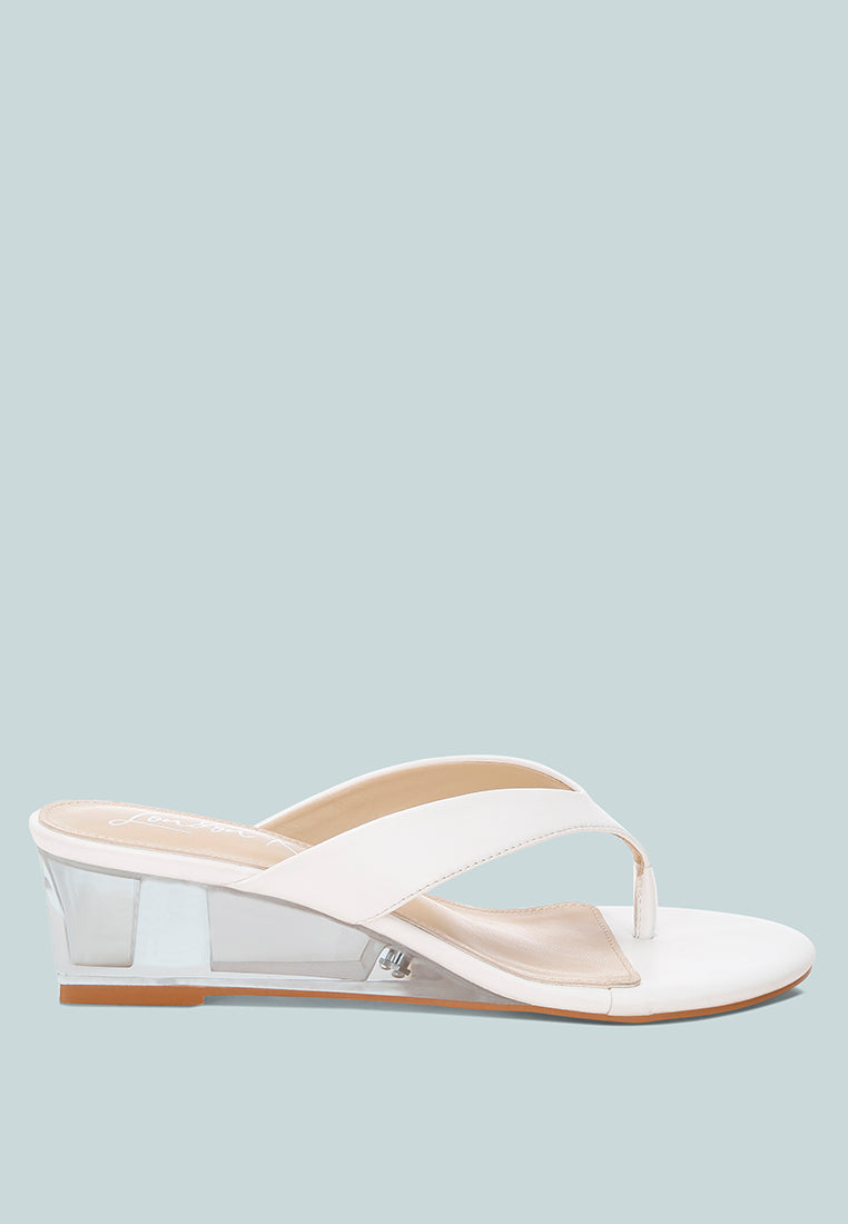 Zabila Transparent Wedge Heel Sandals