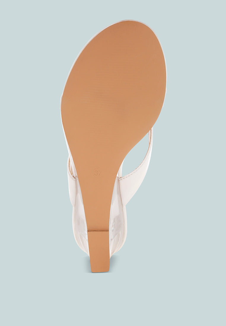 Zabila Transparent Wedge Heel Sandals