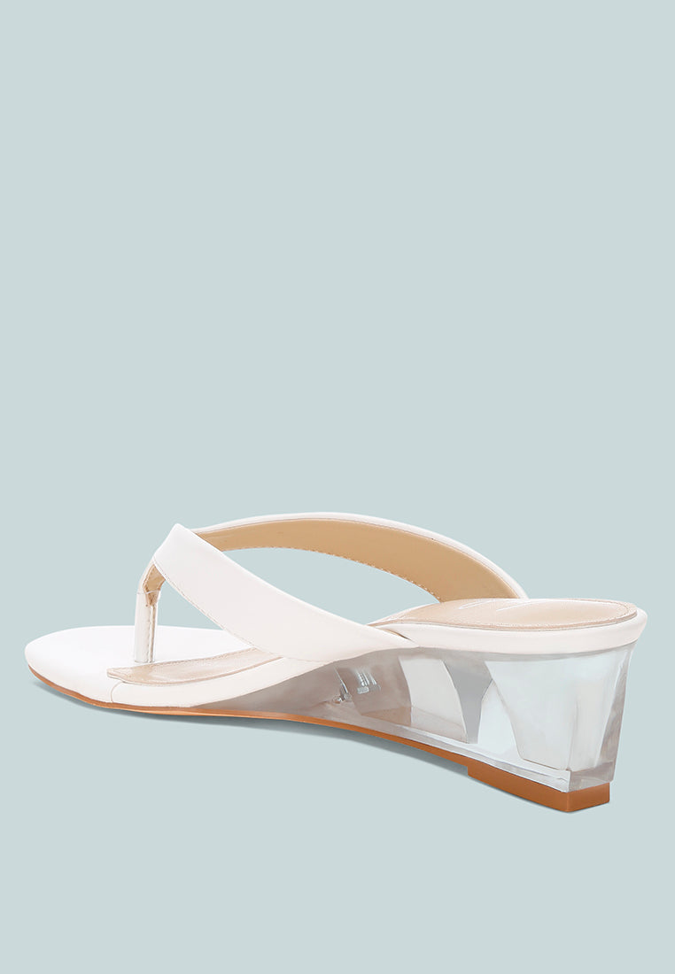 Zabila Transparent Wedge Heel Sandals