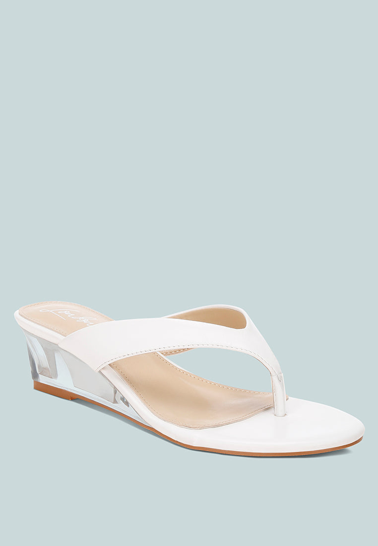Zabila Transparent Wedge Heel Sandals