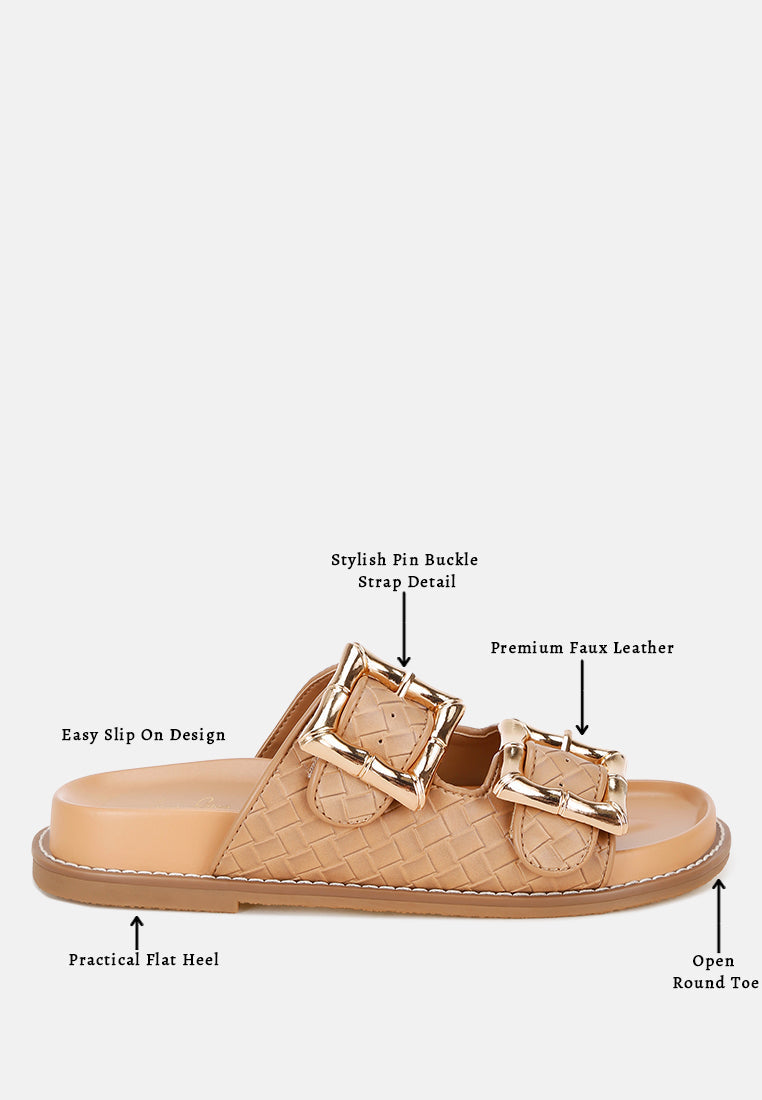 Zooper Chunky Buckle Slip-on Flats