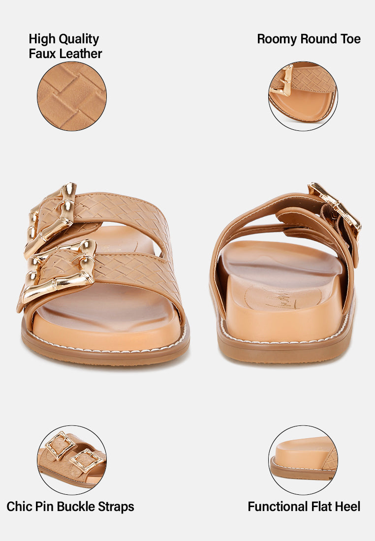Zooper Chunky Buckle Slip-on Flats