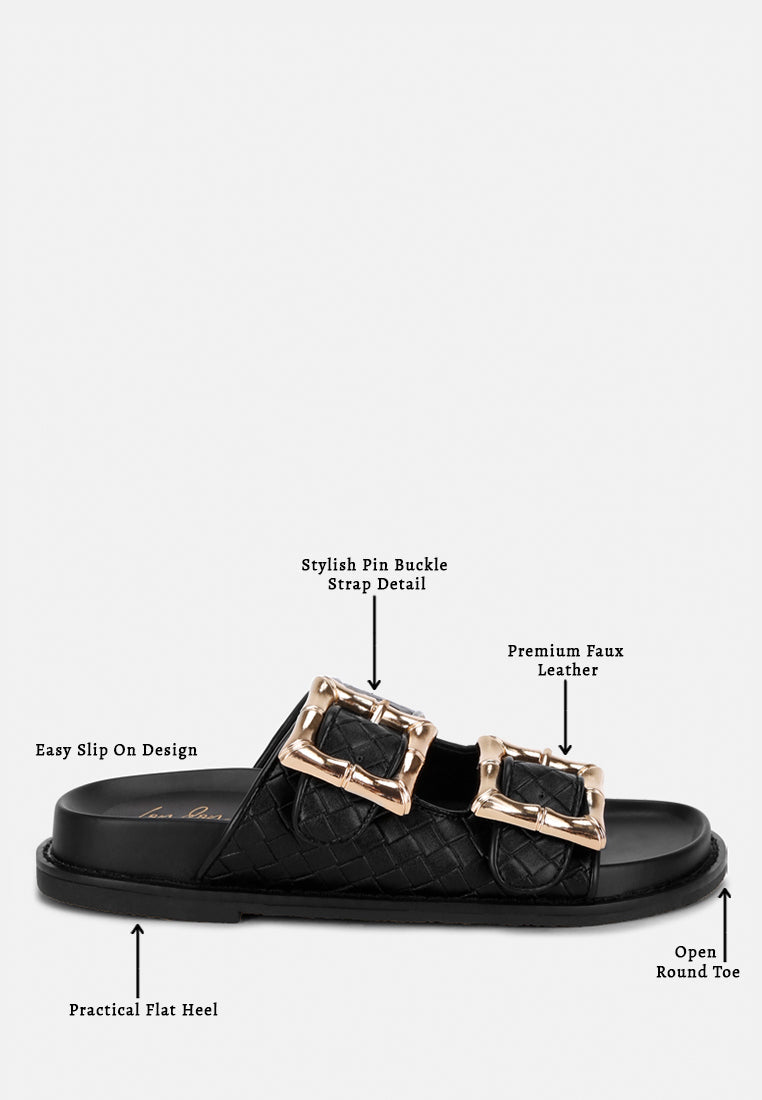 Zooper Chunky Buckle Slip-on Flats