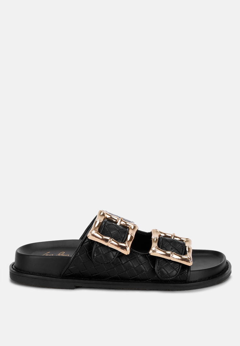 Zooper Chunky Buckle Slip-on Flats
