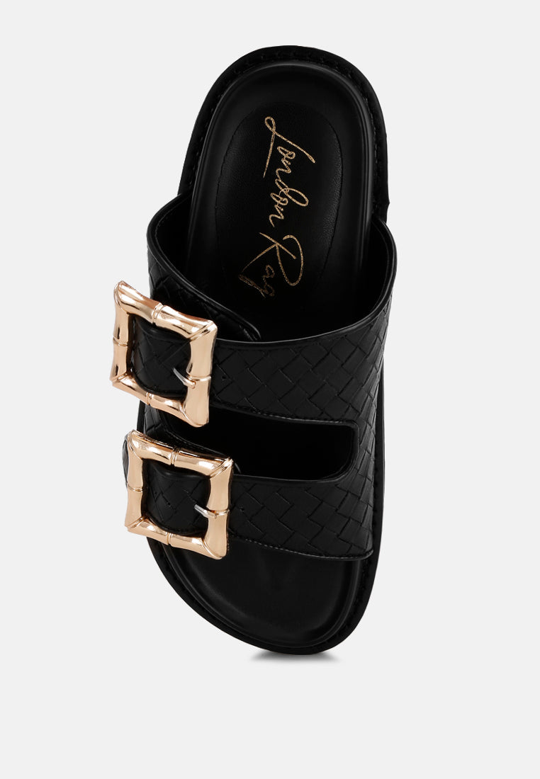 Zooper Chunky Buckle Slip-on Flats