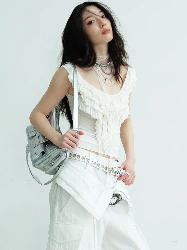Sheeshe Ruffle Tank Top by Marigold Shadows