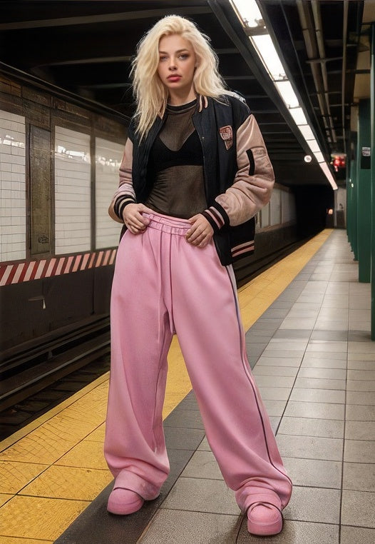 Baggy Wide-Leg Streetwear Track Pants
