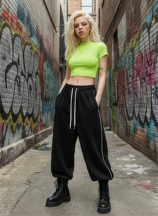 Baggy Wide-Leg Streetwear Track Pants