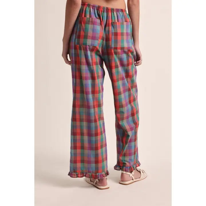 Multicolor Plaid Pants / WL25-12399