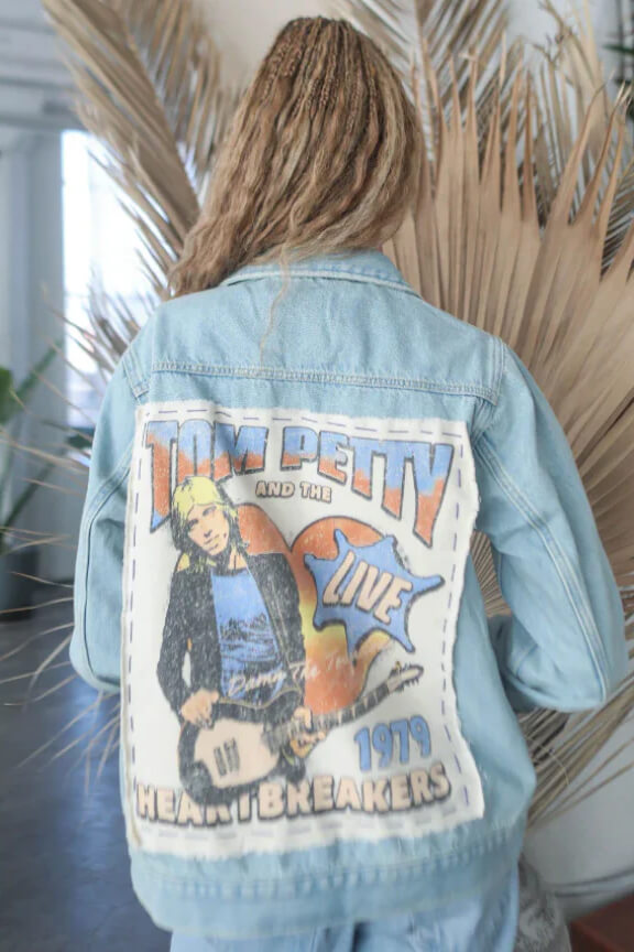 Tom Petty Hand Stitched Denim Jacket by People of Leisure