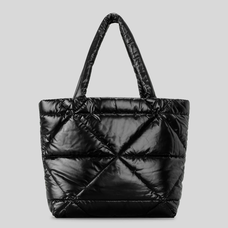 Quilted Nylon Puffer Tote Bag