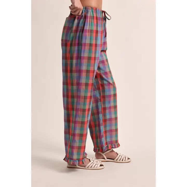Multicolor Plaid Pants / WL25-12399