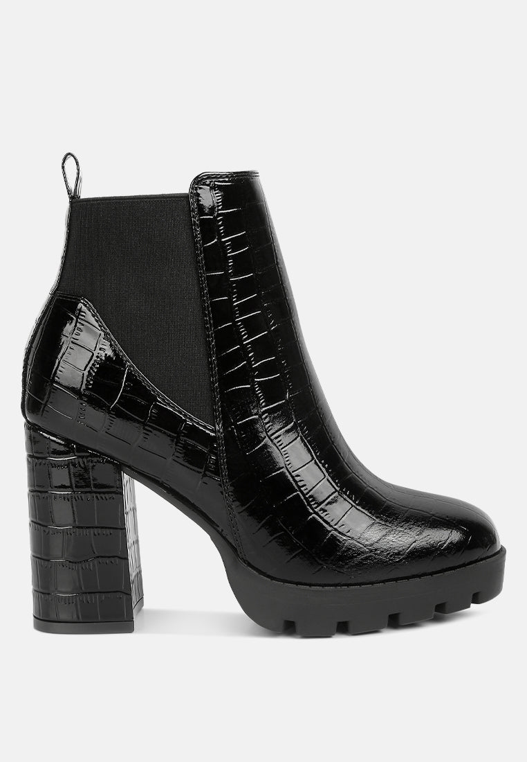 Foxy Faux Leather Croc Chelsea Boots by RAG