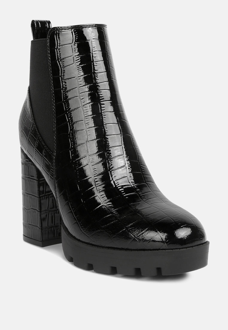 Foxy Faux Leather Croc Chelsea Boots by RAG