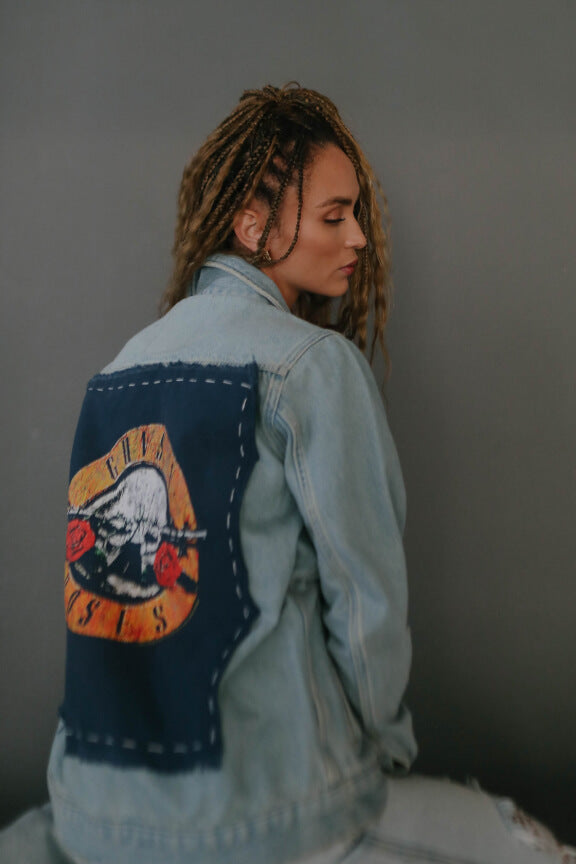 Guns N Roses Hand Stitched Denim Jacket by People of Leisure