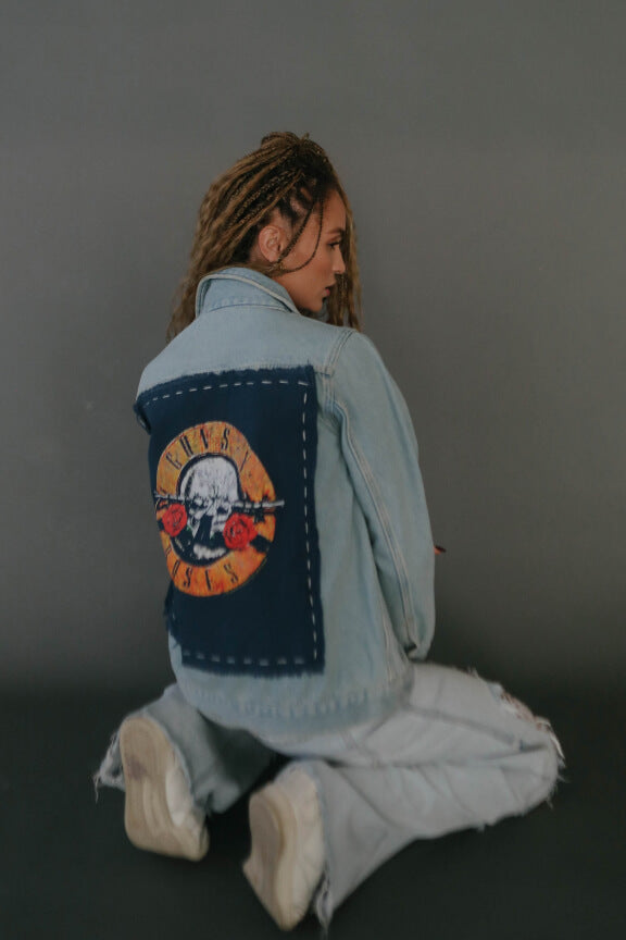 Guns N Roses Hand Stitched Denim Jacket by People of Leisure