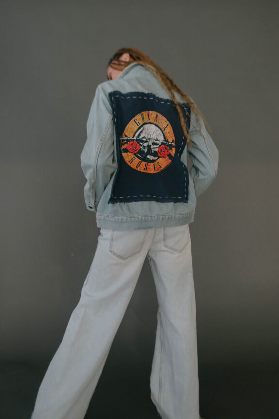 Guns N Roses Hand Stitched Denim Jacket by People of Leisure