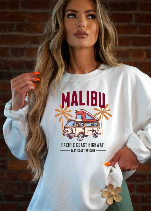 Malibu East Coast RV Club Crew Neck Sweatshirt - side profile view