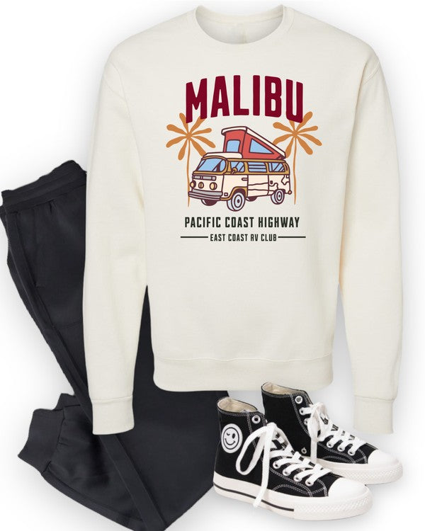 Malibu East Coast RV Club Crew Neck Sweatshirt - model wearing full length