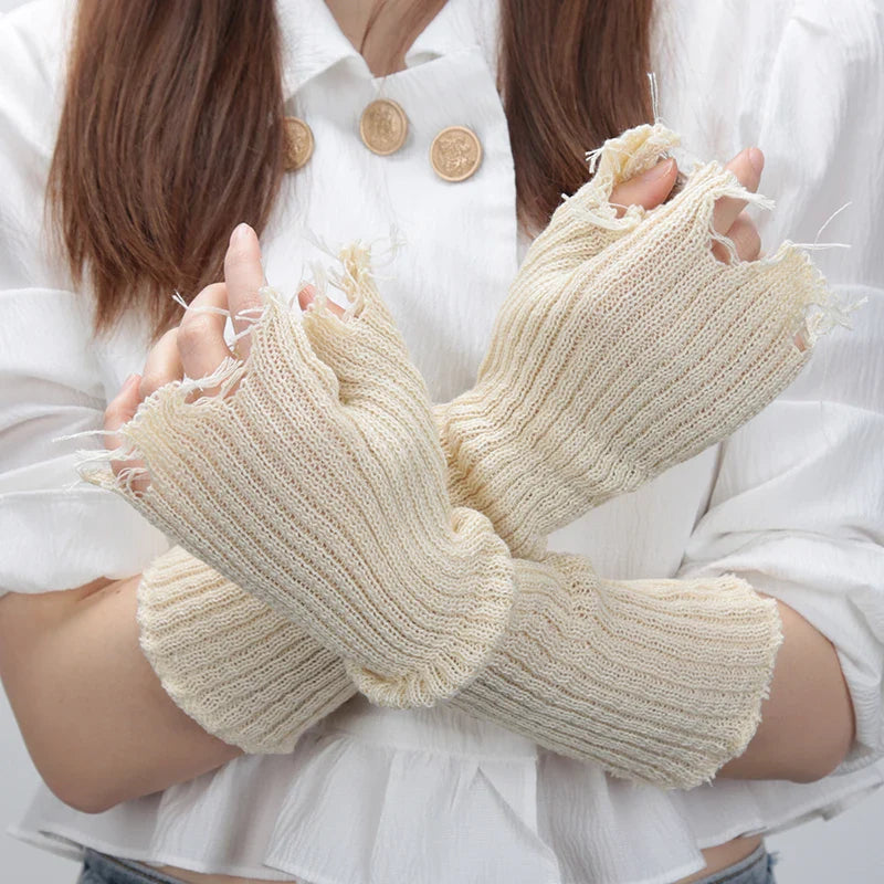 Zuriel Fingerless Gloves - Distressed by Marigold Shadows