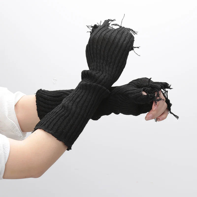 Zuriel Fingerless Gloves - Distressed by Marigold Shadows