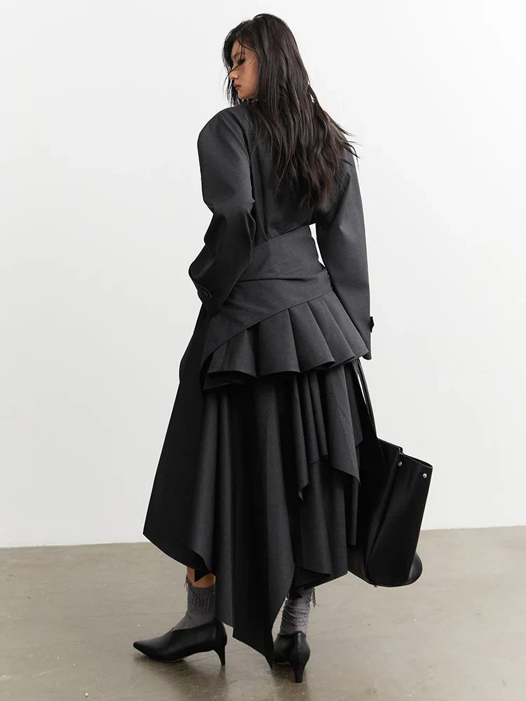 Marigold Shadows Blazers ** Sharka Belted Blazer