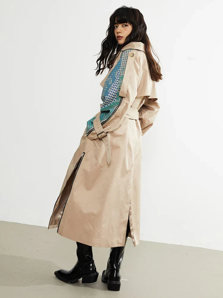 Draciey Printed Trench Coat by Marigold Shadows