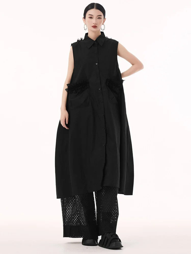 Marigold Shadows Dresses ** Jazzie Tulle Trim Tank Dress