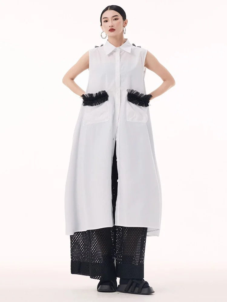 Marigold Shadows Dresses ** Jazzie Tulle Trim Tank Dress