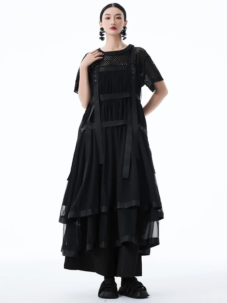 Marigold Shadows Dresses *** Sarigossion Sheer Layered Dress