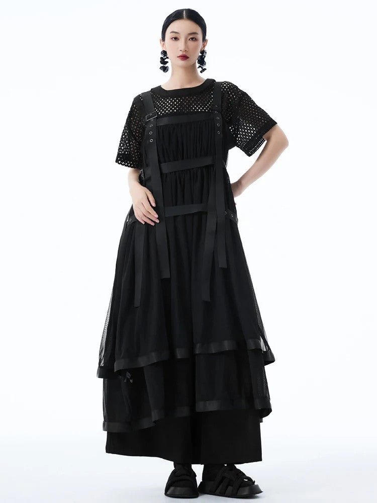 Marigold Shadows Dresses *** Sarigossion Sheer Layered Dress