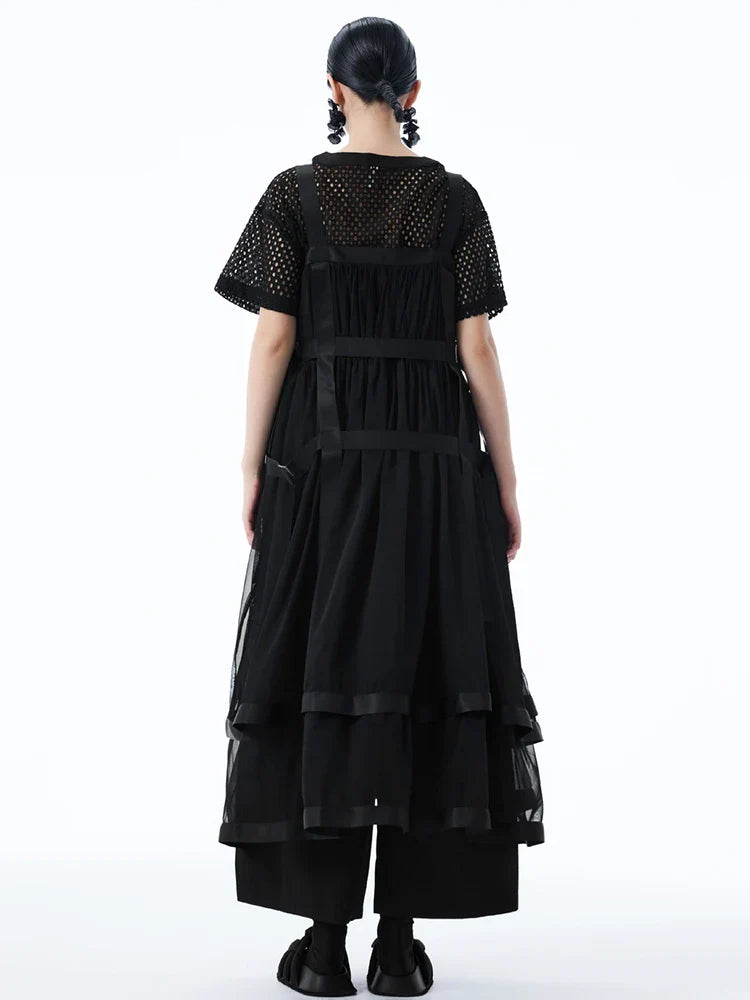 Marigold Shadows Dresses *** Sarigossion Sheer Layered Dress