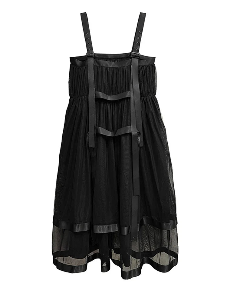 Marigold Shadows Dresses *** Sarigossion Sheer Layered Dress