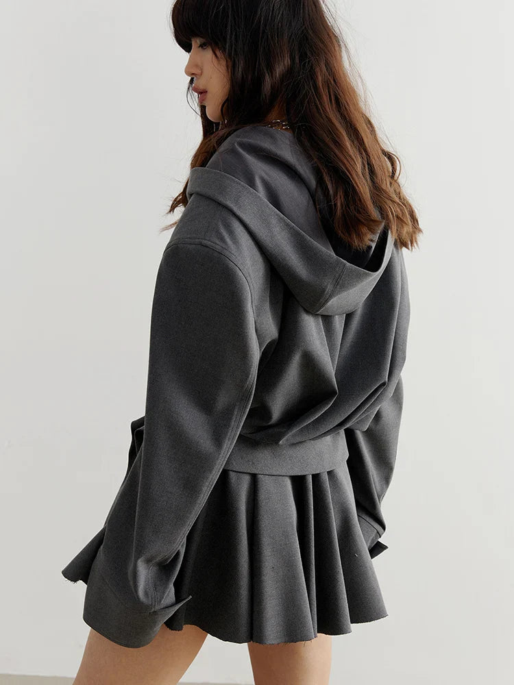 Sayua Cropped Hooded Jacket by Marigold Shadows