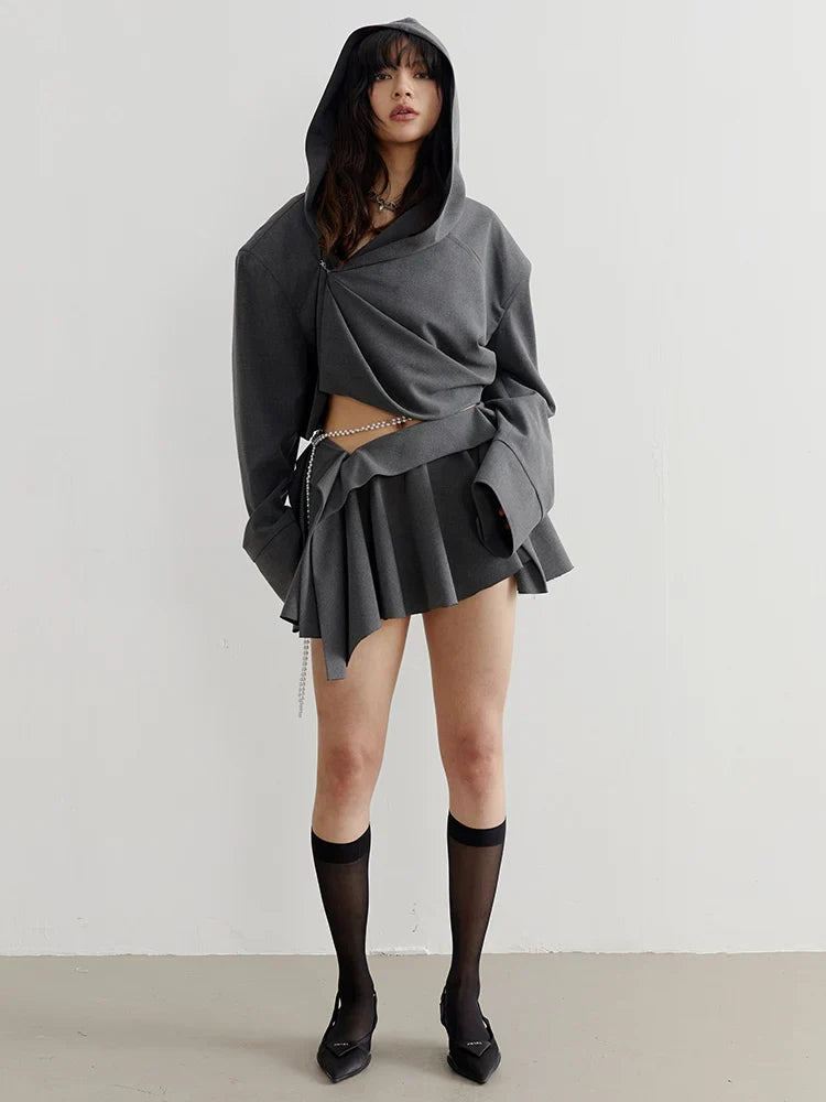 Sayua Cropped Hooded Jacket by Marigold Shadows