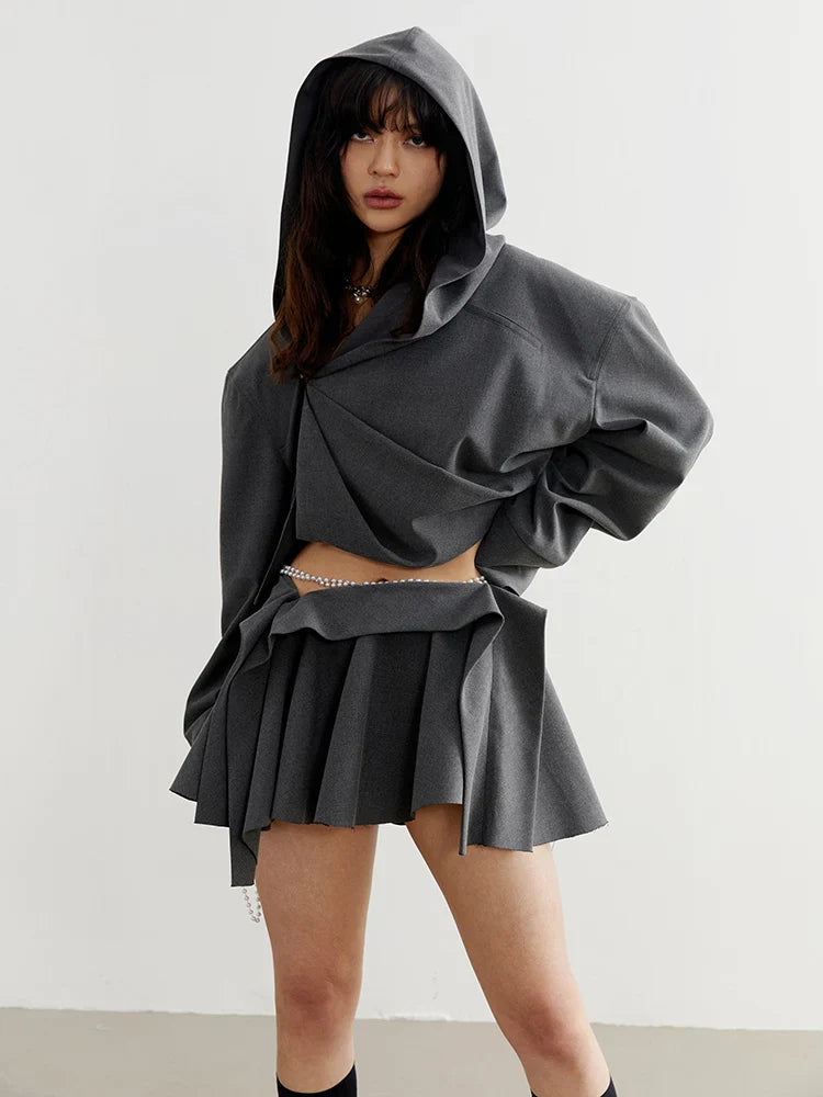 Sayua Cropped Hooded Jacket by Marigold Shadows