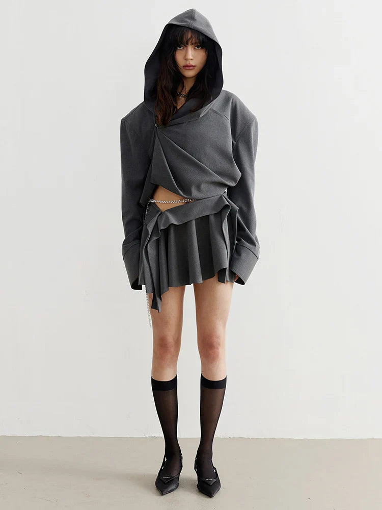 Sayua Cropped Hooded Jacket by Marigold Shadows