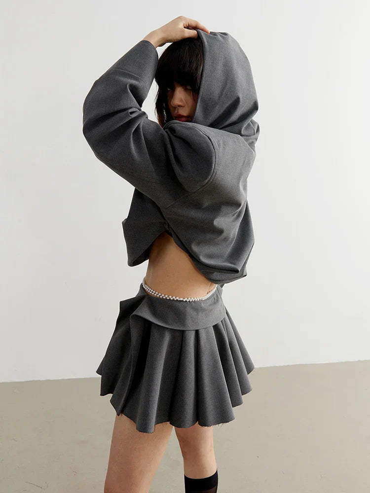 Sayua Cropped Hooded Jacket by Marigold Shadows