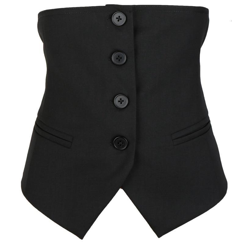 Akino Button Waist Vest by Marigold Shadows