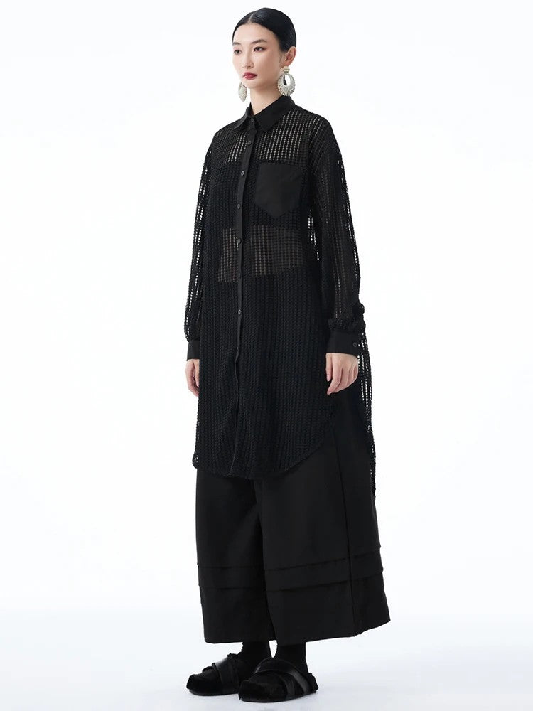 Marigold Shadows Shirts *** Hashtown Mesh Long Sleeve Shirt