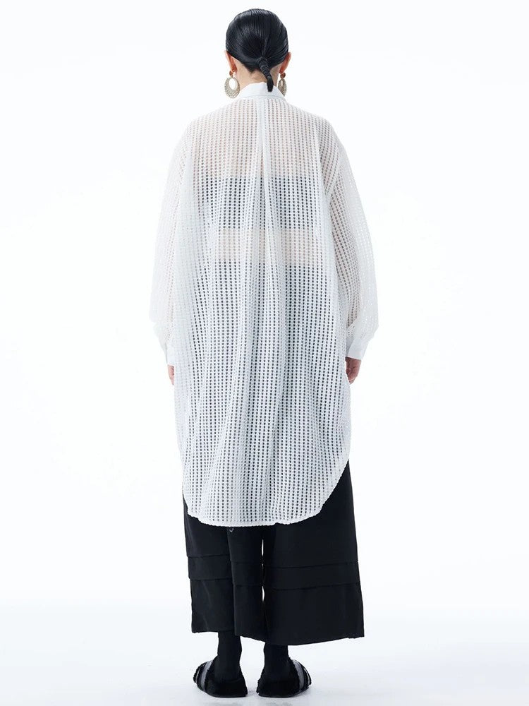 Marigold Shadows Shirts *** Hashtown Mesh Long Sleeve Shirt