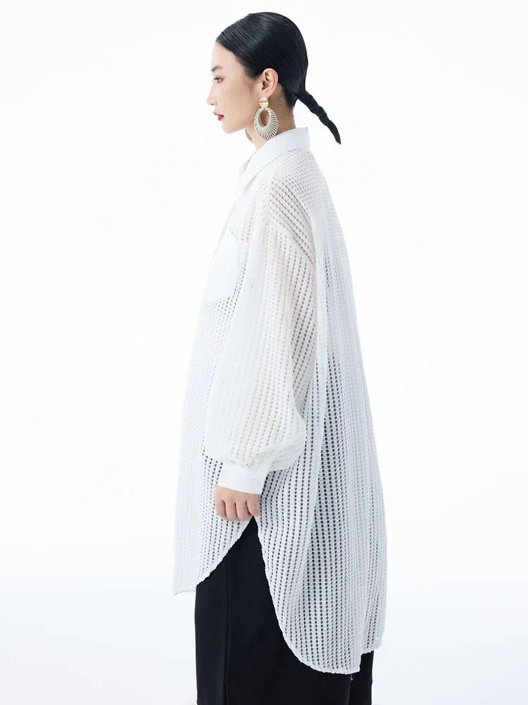 Marigold Shadows Shirts *** Hashtown Mesh Long Sleeve Shirt