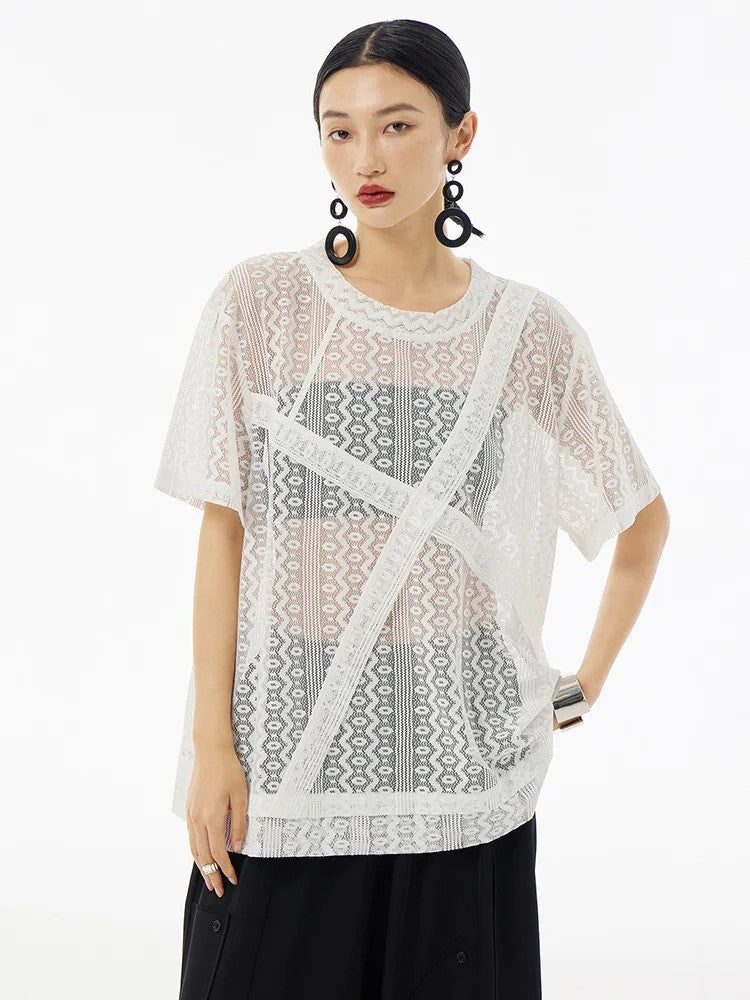 Marigold Shadows Shirts *** Izicaya Sheet Lace Shirt