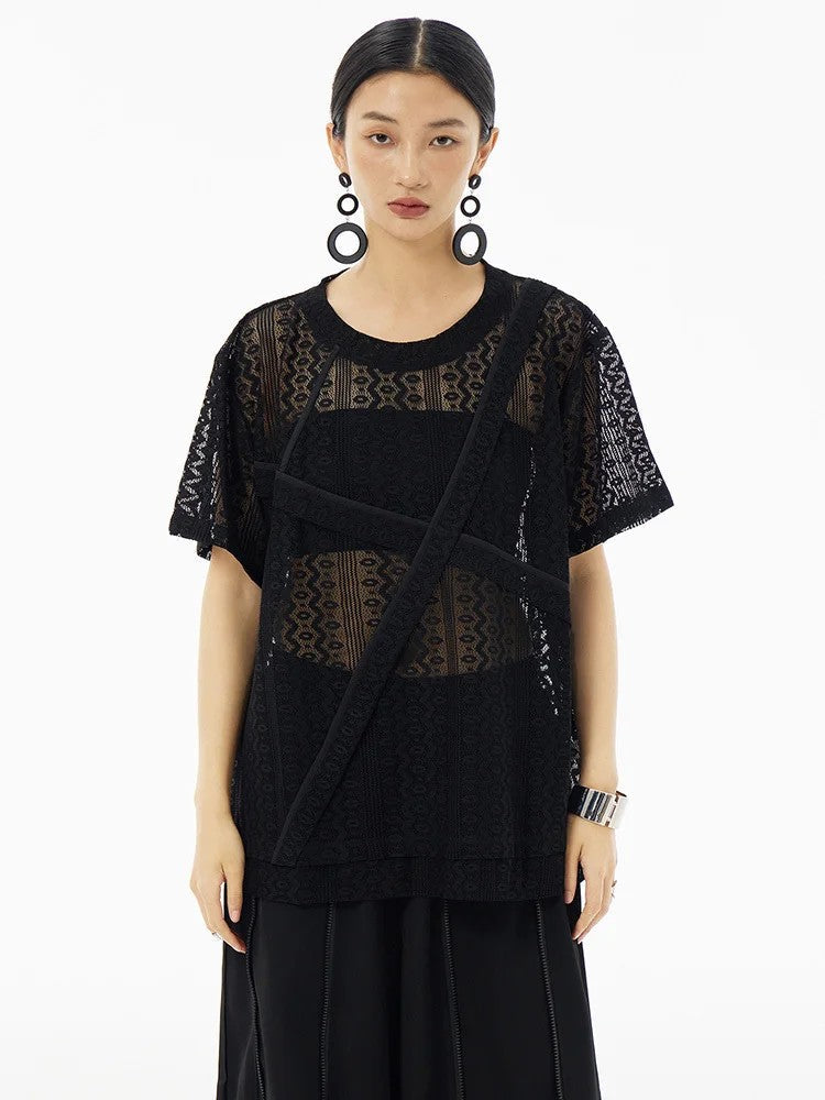 Marigold Shadows Shirts *** Izicaya Sheet Lace Shirt