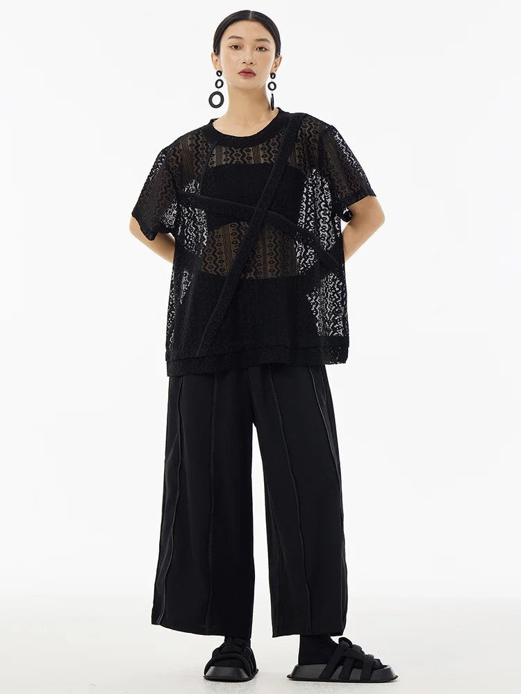 Marigold Shadows Shirts *** Izicaya Sheet Lace Shirt