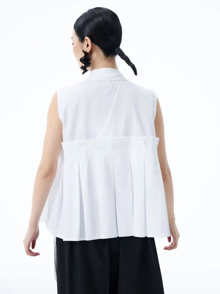 Marigold Shadows Shirts ***Marchh Pleated Tank